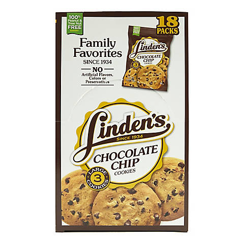 LINDEN'S CHOCOLATE CHIP COOKIES (18 PACKS)