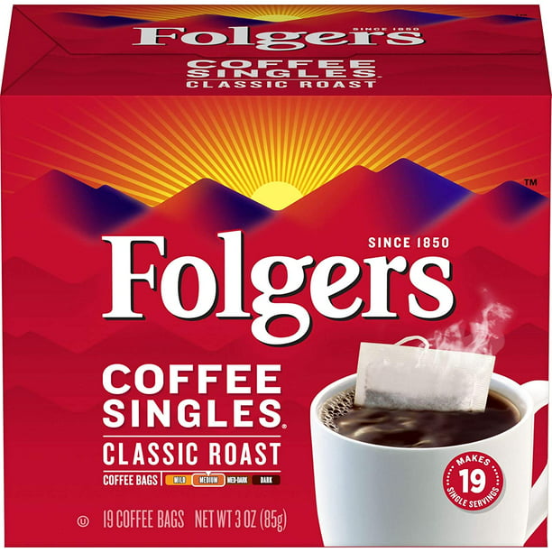 FOLGERS COFFEE SINGLES CLASSIC ROAST (19 PACK)