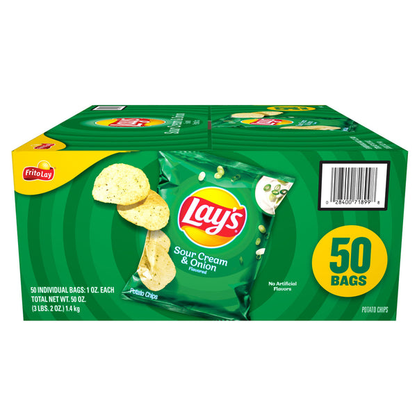 LAY'S SOUR CREAM & ONION (50 BAGS)