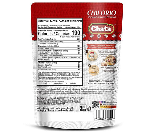 CHATA CHILORIO SHREDDED PORK