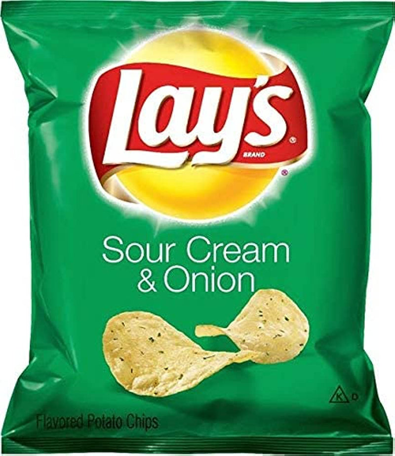 LAY'S SOUR CREAM & ONION (50 BAGS)