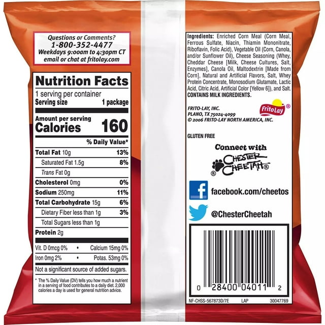 FRITO LAY CHEETOS CRUNCHY (50 PACK)