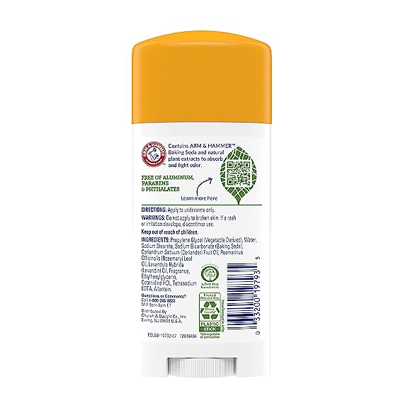 ARM & HAMMER ESSENTIALS NATURAL DEODORANT FRESH ROSEMARY LAVENDER