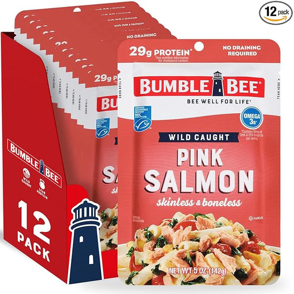 BUMBLE BEE WILD CAUGHT PINK SALMON (12 PACK)