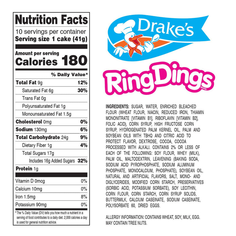 DRAKE’S RING DINGS 20 PACK