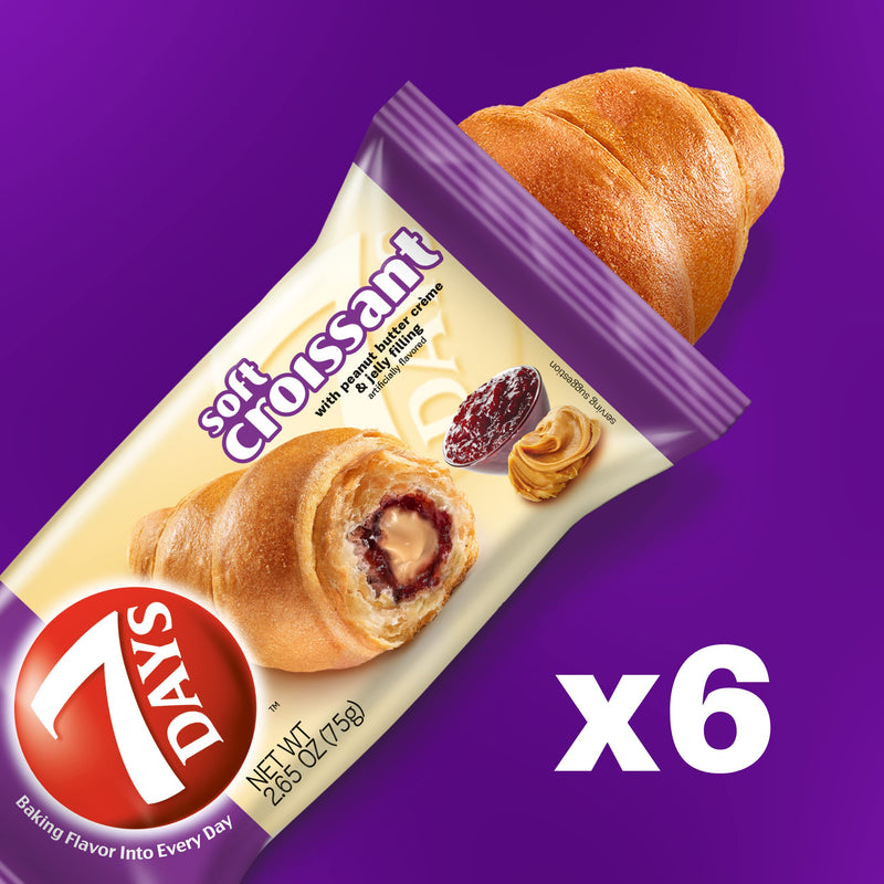 7DAYS SOFT CROISSANT WITH PEANUT BUTTER & JELLY (6 PACK)