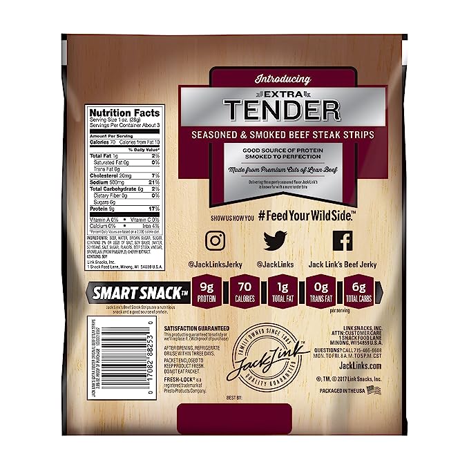 JACK LINK'S EXTRA TENDER ORIGINAL BEEF JERKY