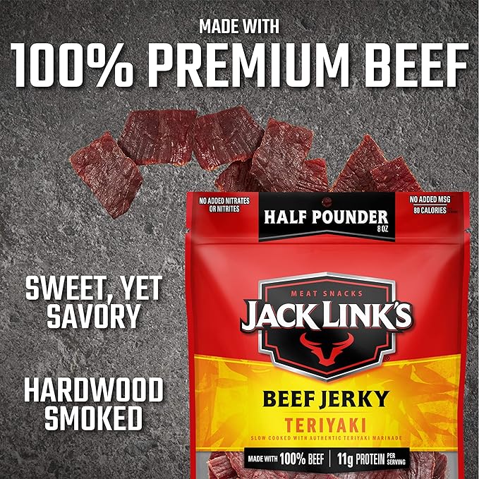 JACK LINK'S TERIYAKI BEEF JERKY (HALF POUND)