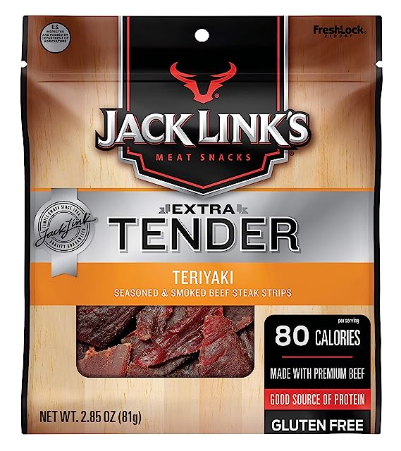 JACK LINK'S EXTRA TENDER TERIYAKI BEEF STEAK STRIPS