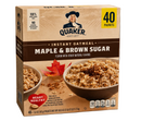 QUAKER INSTANT OATMEAL MAPLE BROWN SUGAR 40 PACKETS