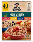 QUAKER INSTANT OATMEAL FRUIT CREAM VARIETY 40 PACK