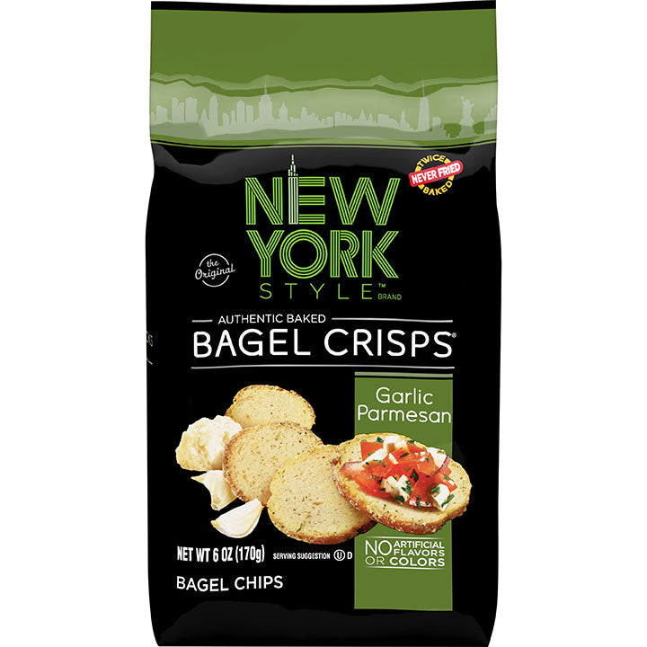 NEW YORK STYLE BAGEL CRISPS - GARLIC PARMESAN