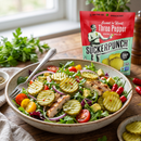 SWEET ’N HEAT 3-PEPPER PICKLE SNACK PACK