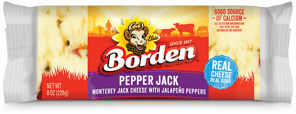 BORDEN DAIRY PEPPER JACK CHUNK CHEESE BLOCK