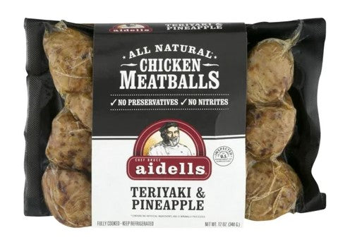 AIDELLS CHICKEN MEATBALLS TERIYAKI & PINEAPPLE