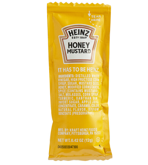 HONEY MUSTARD PACKETS (15 PACKETS)