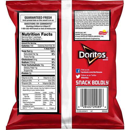 DORITOS NACHO CHEESE (50 PACK)