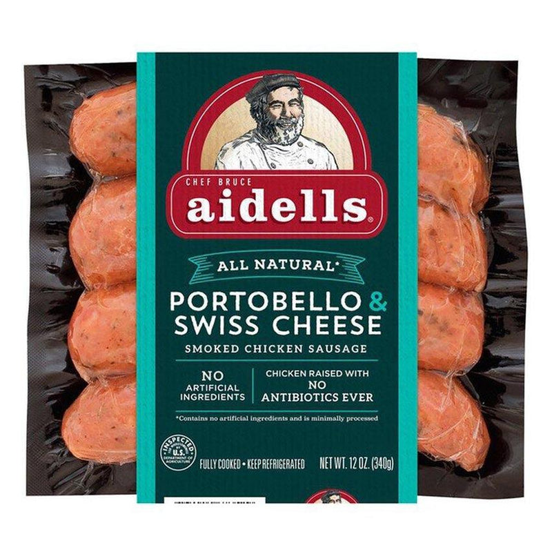 AIDELLS CHICKEN SAUSAGE- PORTABELLO MUSHROOM - Emmas Premium Services