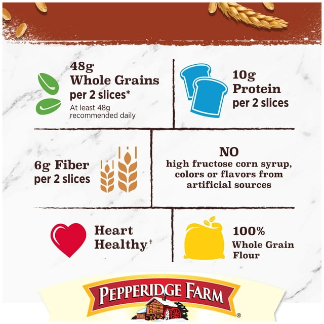 PEPPERIDGE FARM FARMHOUSE WHOLE GRAIN HONEY WHEAT BREAD