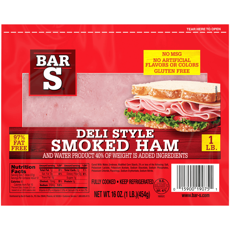 BAR S SLICED COOKED HAM - Emmas Premium Services