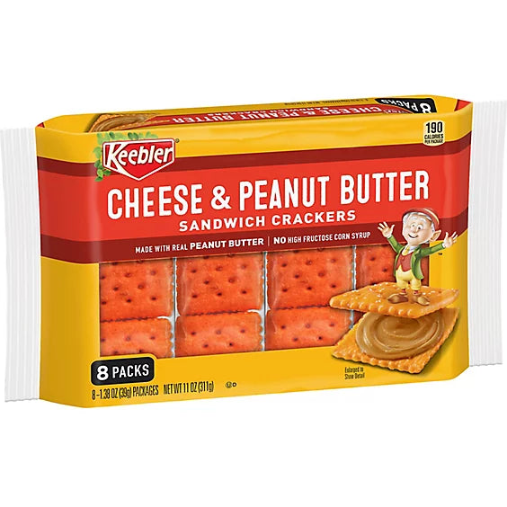 KEEBLER CHEESE & PEANUT BUTTER SANDWICH CRACKERS