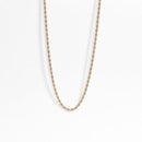 18K GOLD PVD ROPE CHAIN NECKLACE 18"
