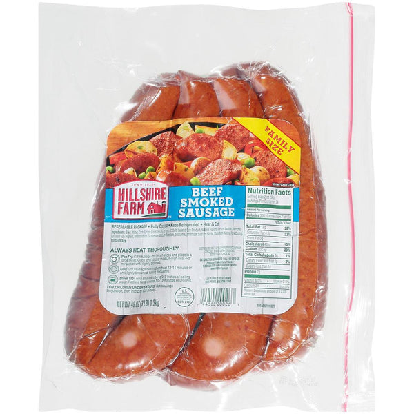 HILLSHIRE FARM SMOKED BEEF SAUSAGE (3 PACK) - Emmas Premium Services