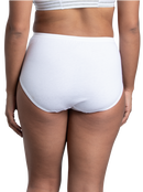 WOMEN'S COTTON BRIEF PANTY, WHITE 3 PACK
