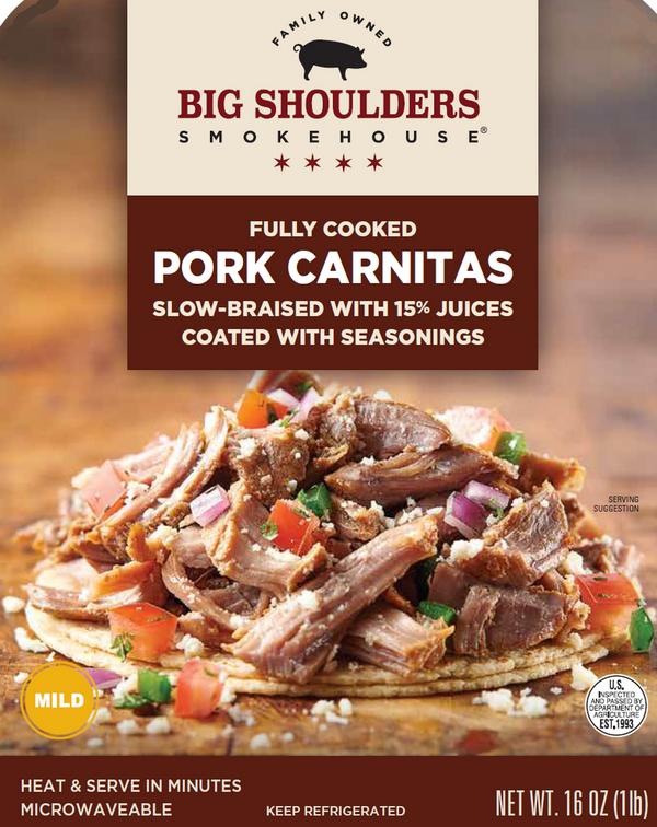 BIG SHOULDERS SMOKEHOUSE FULLY COOKED PORK CARNITAS