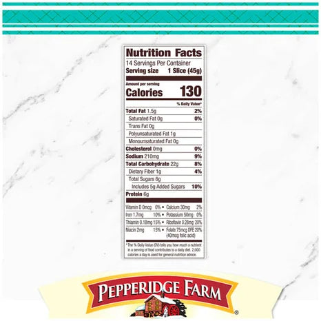 PEPPERIDGE FARM FARMHOUSE SWEET HAWAIIAN BREAD