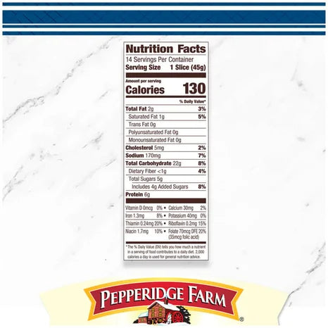 PEPPERIDGE FARM FARMHOUSE BRIOCHE BREAD