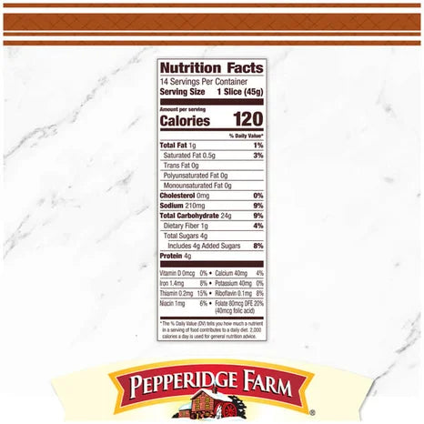 PEPPERIDGE FARM OATMEAL BREAD