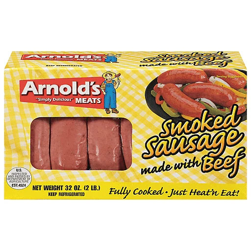 ARNOLDS (CAROLINE) SMOKED BEEF SAUSAGE