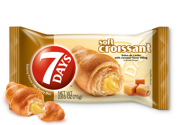 7DAYS SOFT CROISSANT WITH DULCE DE LECHE (CARAMEL) FILLING (6 PACK)