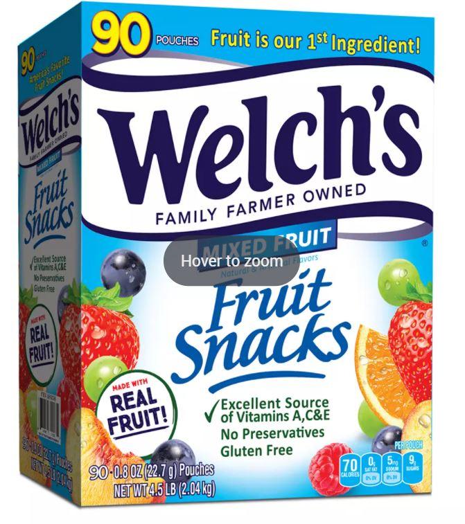 WELCH FRUIT SNACKS (90 PACKS) - Emmas Premium Services